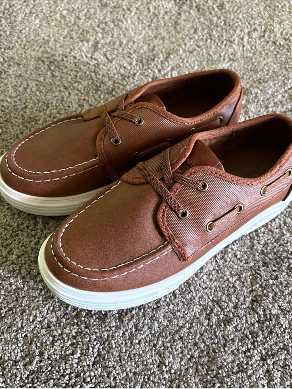 Bruno Marc YOUTH Oxford Dress Shoes Size 1 Brown NWOT